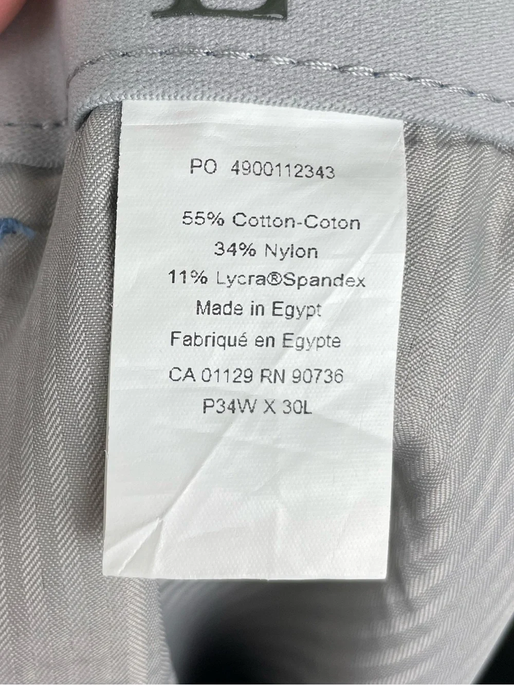 Lauren Ralph Lauren RLL Mens Blue Golf Slacks Pants Size P34W x 30L Cotton Blend